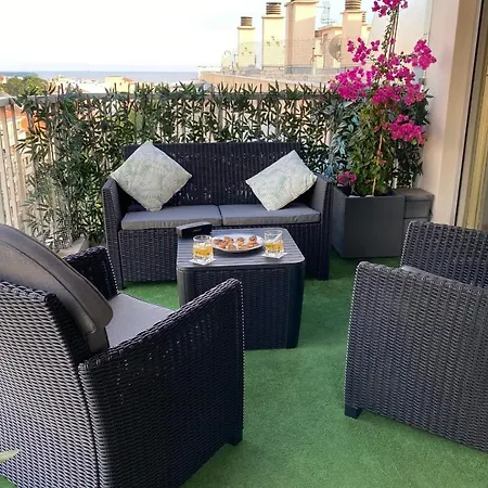 Upstays - Apartment With Terrace - A C - Parking 아파트 칸느